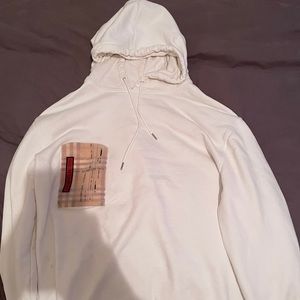 Men’s Burberry checked pocket jersey pocket Hoodie